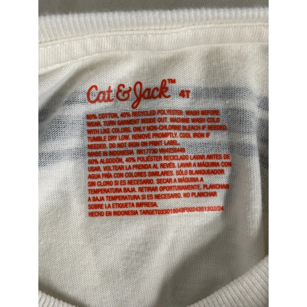 Carter's Cat & Jack Boys 4T Long Sleeve Shirts Bundle Striped Henley Polo 3pc